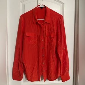 Ann Taylor Orange button down dress shirt